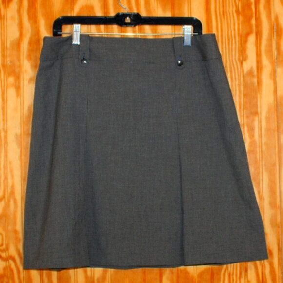 Nicole by Nicole Miller Gray A-Line Skirt - Size 12 - Picture 1 of 11